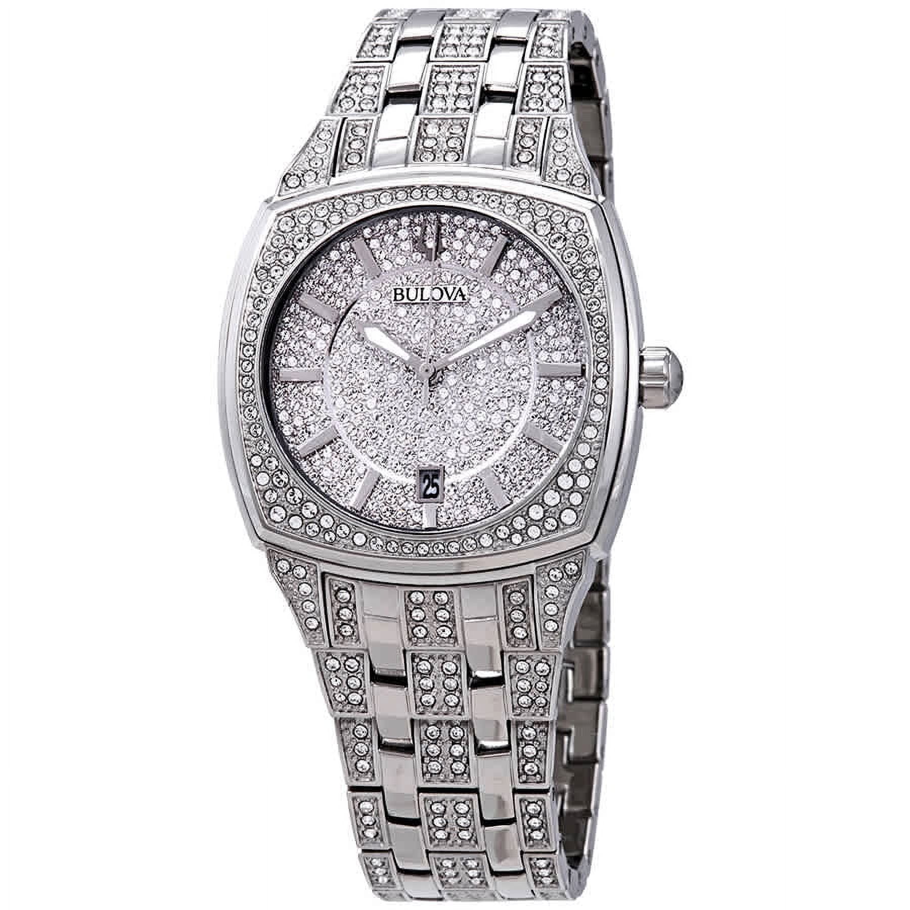 Bulova Swarovski Crystal Pave Men s Watch 96B296 Walmart