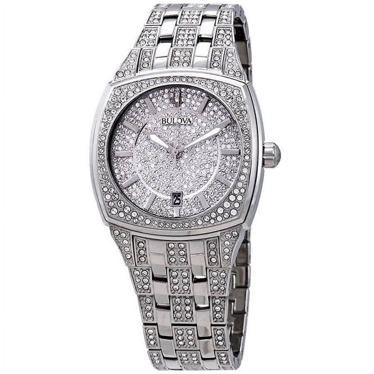 Bulova swarovski top crystal mens watch