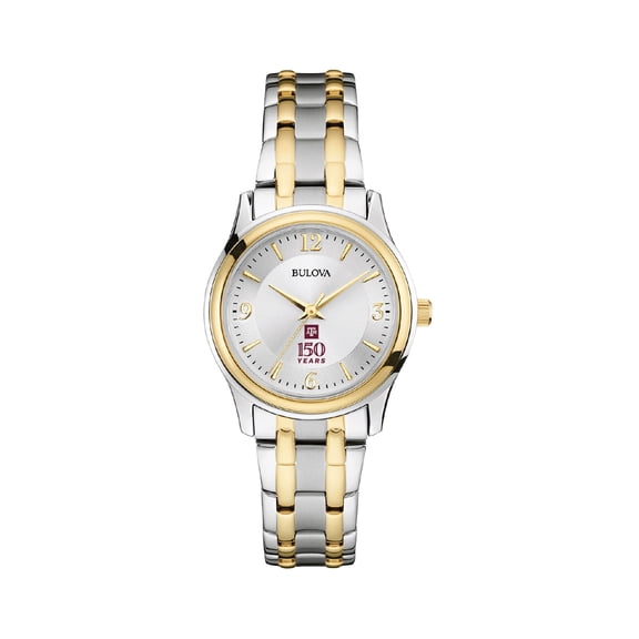 Bulova Texas A&M Aggies 150th Anniversary Classic Two-Tone Round Watch