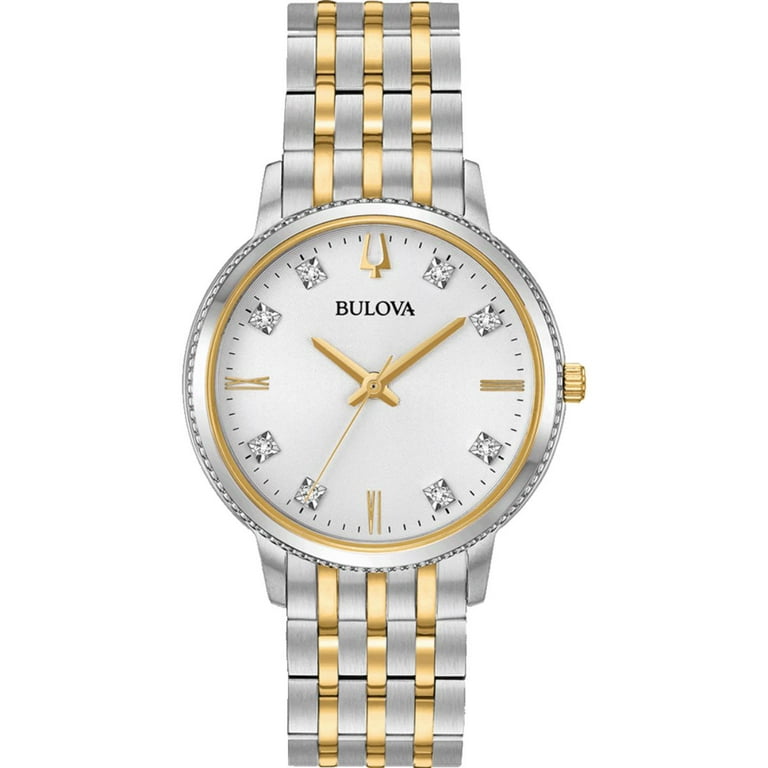 Bulova Woman's Two-Tone Stainless Steel Diamond Watch - 98P189