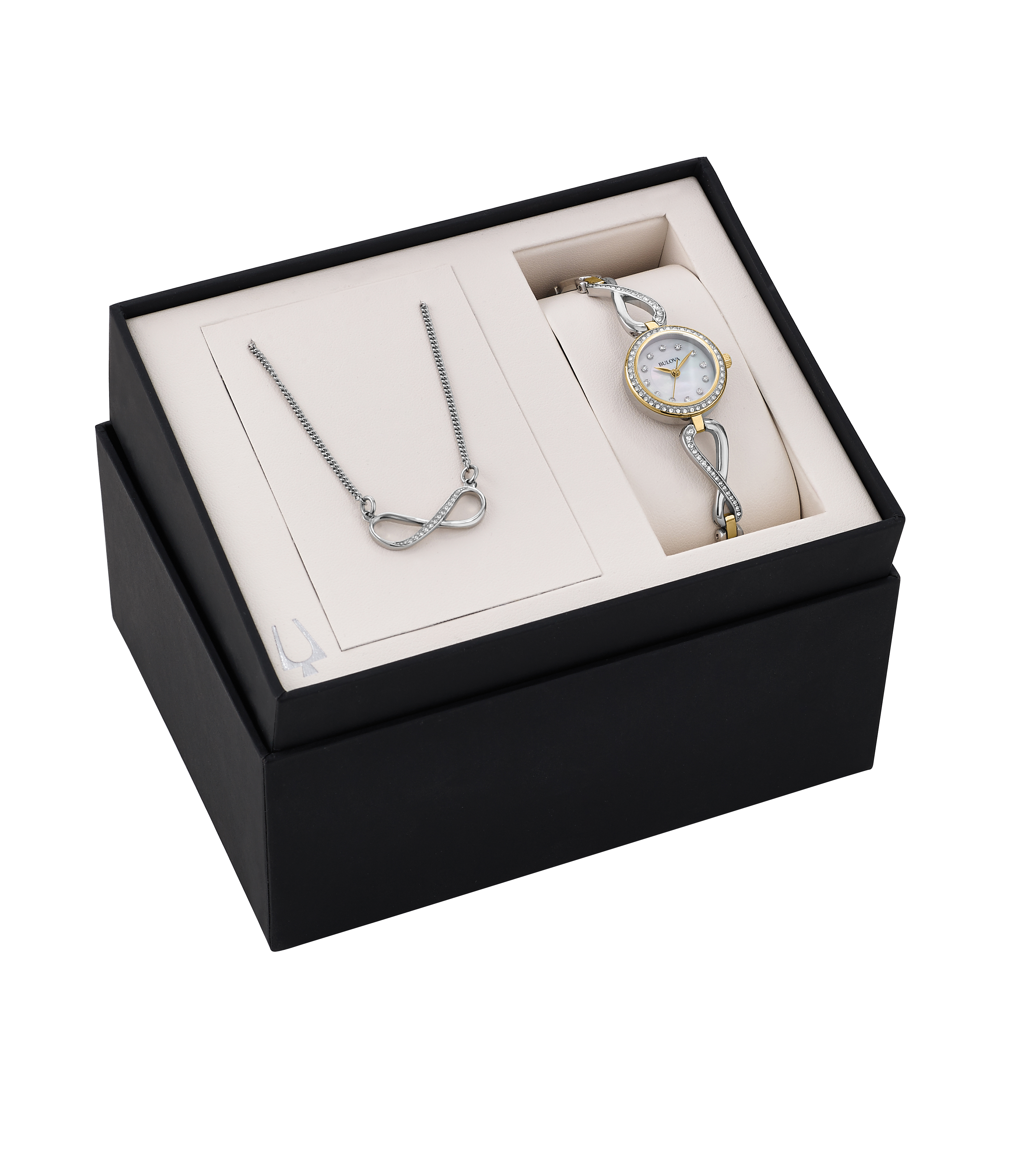 Bulova Bracelet Watch/Necklace Set Bulova Crystal Ladies Watch & Necklace Set 96X155 – Five  main image 4