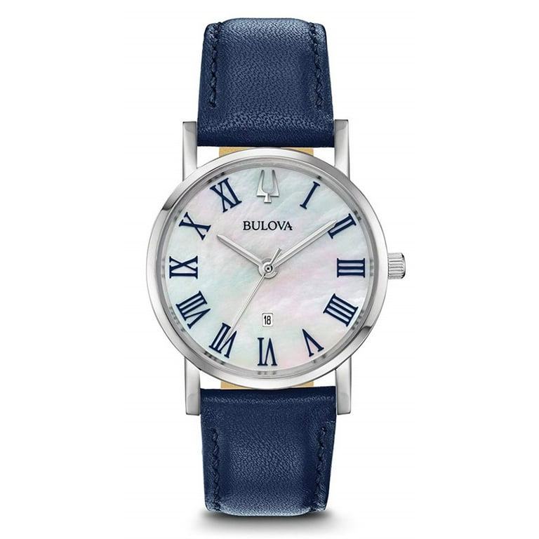 Bulova women's hotsell leather watch