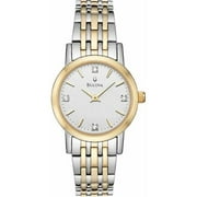 Bulova Womens Classic Two-Tone Diamond Watch 98P115