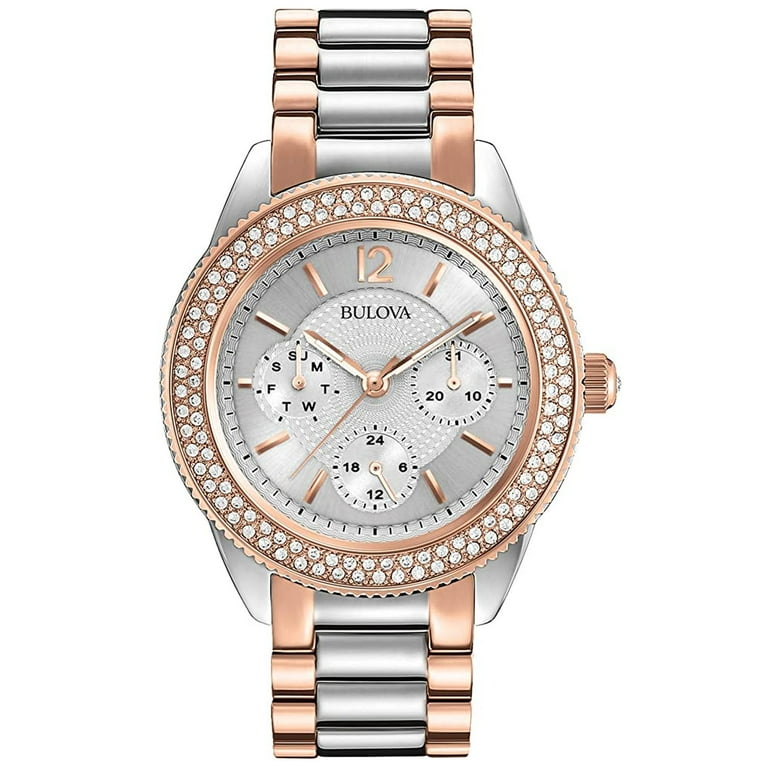 Bulova 98L300 Women's Silver and store Gold-Tone Stainless Crystal Accents.