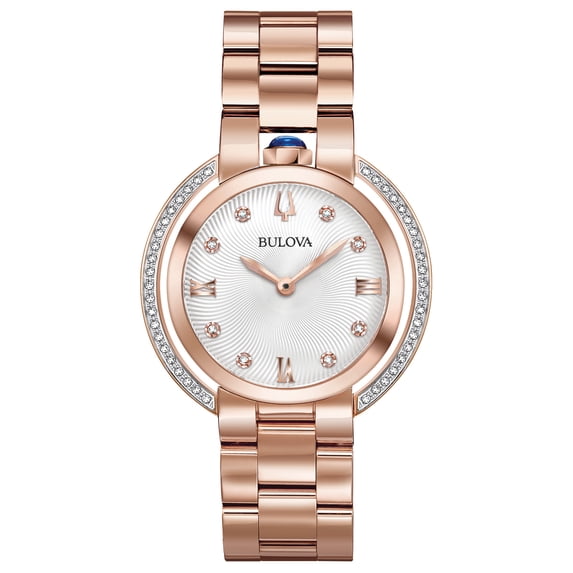 Bulova Women's Curv White Dial Watch - 98R248