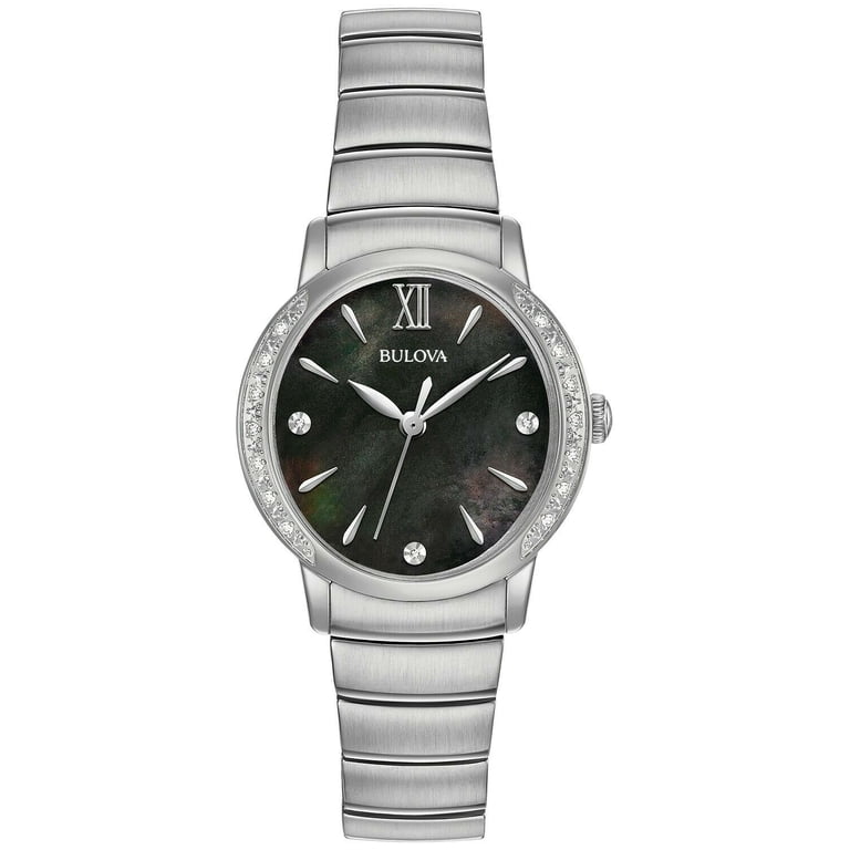 Bulova Woman’s Diamond Accent Stainless Steel Bracelet Watch 28mm 96R213. Bulova Women main image 2