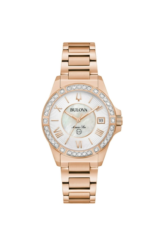 Women's Marine Star Diamond Accented Rose Gold Watch - 98R295