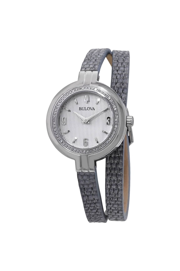 Women's Rhapsody Quartz Diamond Leather Double Wrap Strap Watch - 96R236
