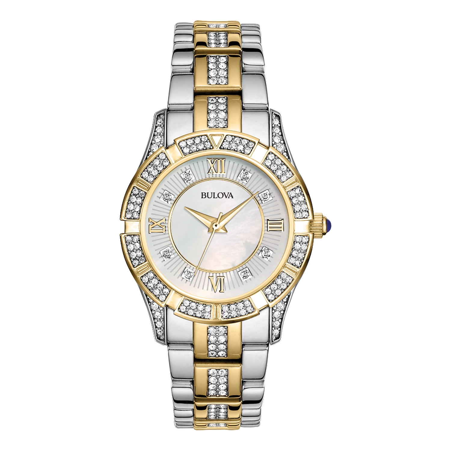 Vintage Diamond Platinum Bulova Ladies Wrist Watch