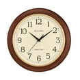 thumbnail image 1 of Bulova Wooden Atomic analog wall clock, C5004 Atomic Time 2, sets automatically, quartz battery., 1 of 3