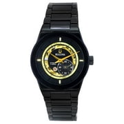 Bulova by Bulova Mens 20 mm Millennia Semi Skeleton Black Dial Automatic Wristwatch
