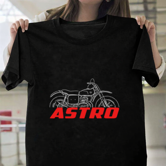 Bultaco Astro 360 1972 1973 Retro Vintage Motorcycle Fan Unisex T-Shirt, up to size 3XL.