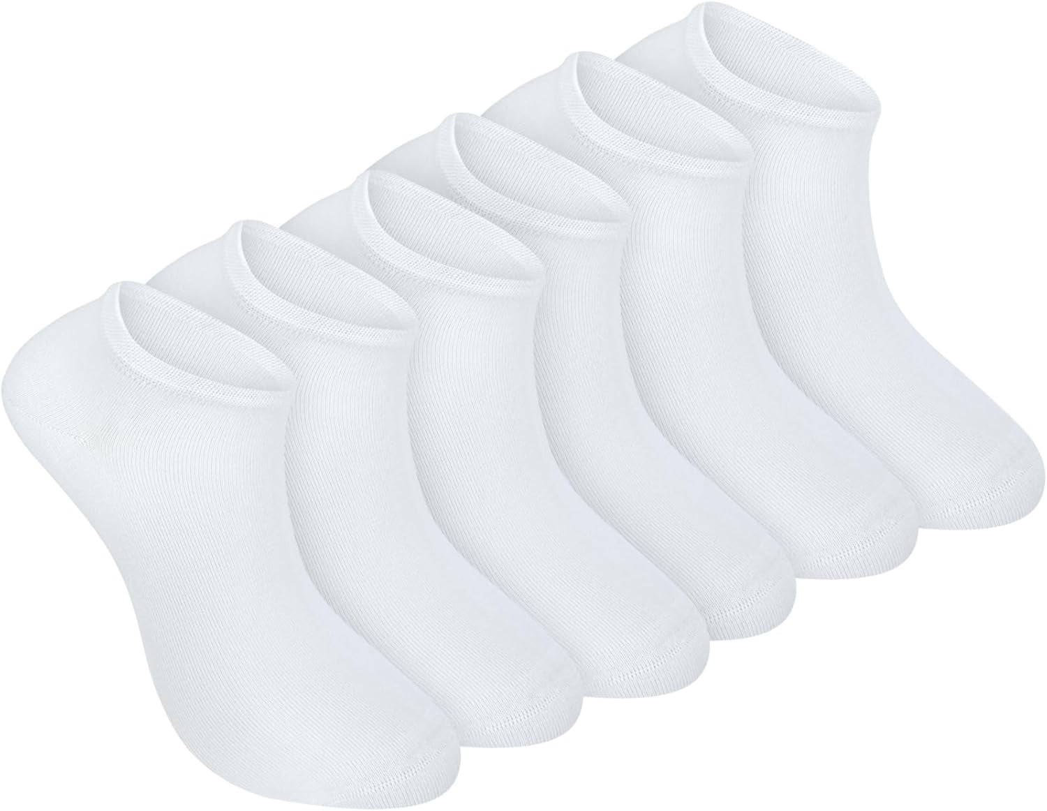 NBGQD Bulusorganic Ankle Socks - 100% Organic Cotton Sneaker Socks, Invisible Low Cut, 6-Pack for Women & Men