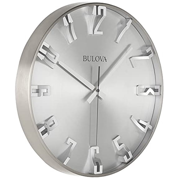 Bulova C4846 Director Wall Clock, Satin Pewter Finish