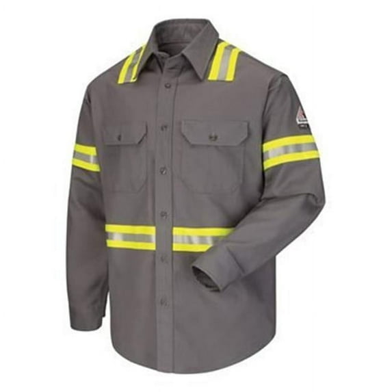 Bulwark B24430653 Enhanced Visibility Uniform Shirt, Navy - Small