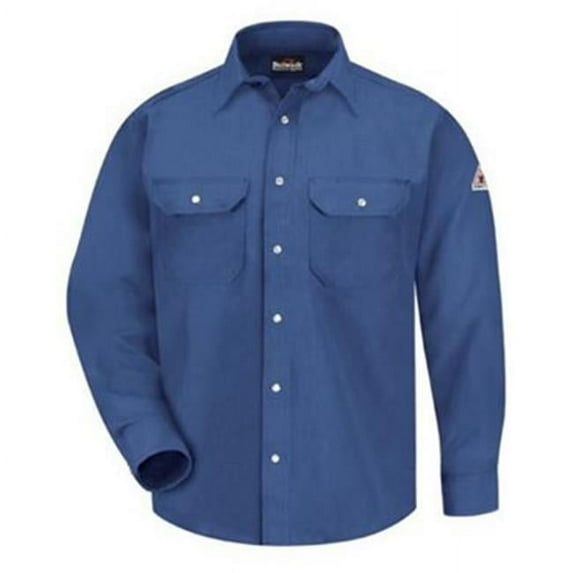 Bulwark B53930757 Snap-Front Uniform Shirt - Nomex IIIA - 6 oz - Long Size, Royal Blue - 2XLT