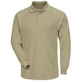 thumbnail image 1 of Bulwark Classic Long Sleeve Polo - CoolTouchÂ®2 2XL Khaki, 1 of 1