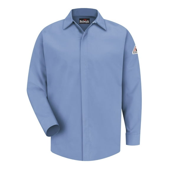 Bulwark Concealed-Gripper Pocketless Work Shirt Long Sizes Size up to 3XLT