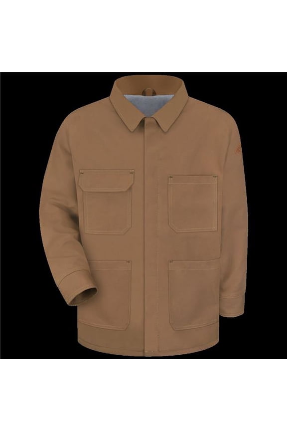 JLC6BD-RG-S Excel FR ComforTouch Flame Resistant Linemans Coat, Brown Duck - Small - Regular