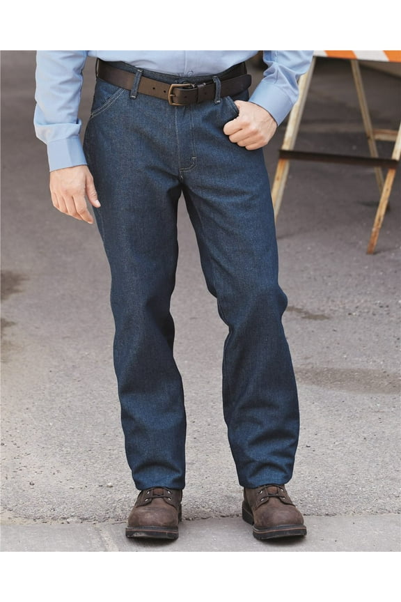 PEJ2DD-32-35 Mens Relaxed Excel FR Jean Pant, Dark Denim - Size 32 - 35 in. Inseam