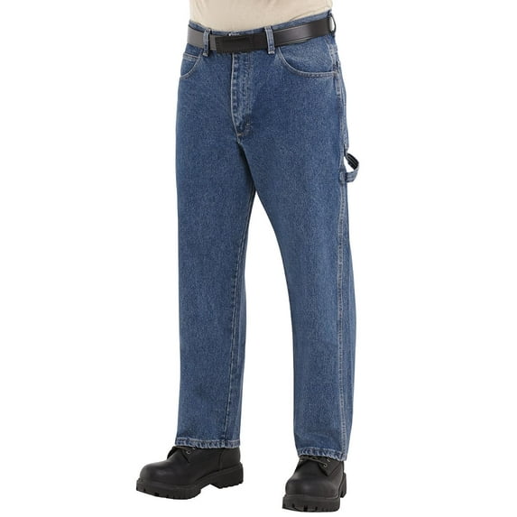 Bulwark Flame Resistant Pre-Washed Denim Dungaree PEJ8 Stone Wash- 37UI 34W
