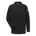 thumbnail image 1 of Bulwark Long Sleeve Polo Long Sizes QT12L Black 2XLT, 1 of 3
