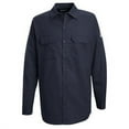 thumbnail image 1 of Bulwark® Medium Navy Cotton Long Sleeve Flame Resistant Shirt With Button Closure, 1 of 1
