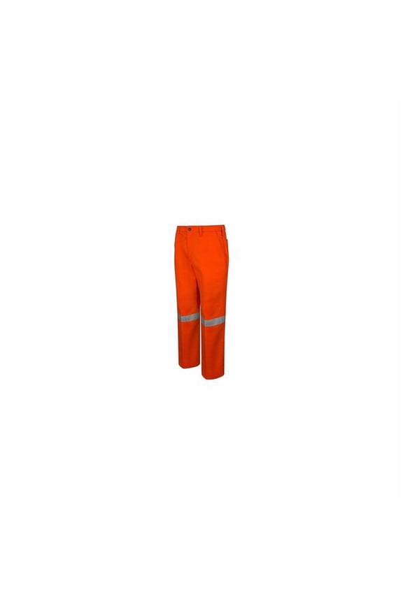 PLWCOR-54-37U Mens 9 oz Flame Resistant Pants with Reflective Stripe, Orange - Size 54 - 37 in. Unhemmed Inseam