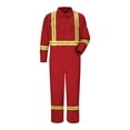 thumbnail image 1 of Bulwark CNBCRD-RG-44 Mens Midweight Nomex FR Premium Coverall Dress with CSA Compliant Reflective Trim, Red - Size 44 - Regular Fit, 1 of 1