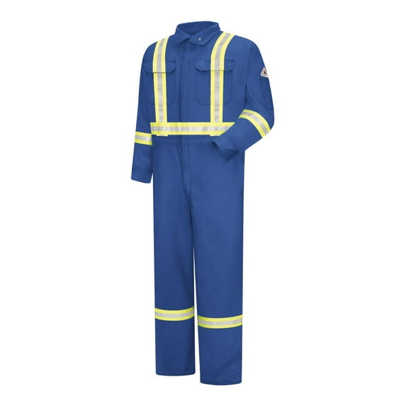 Bulwark CMBCRB-RG-50 Mens Lightweight Cool Touch 2 FR Premium Coverall Dress with Reflective Trim, Royal Blue - Size 50 - Regular Fit