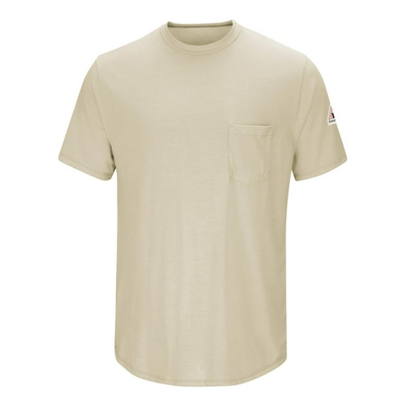 Bulwark Short Sleeve Lightweight T-Shirt - Long Sizes SMT6L Khaki 2XLT