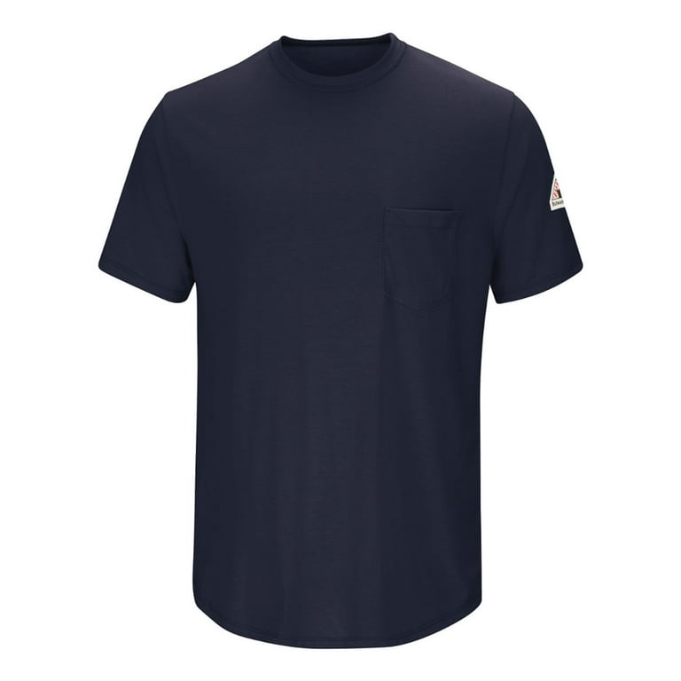 Bulwark Short Sleeve Lightweight T Shirt Long Sizes SMT6L Navy