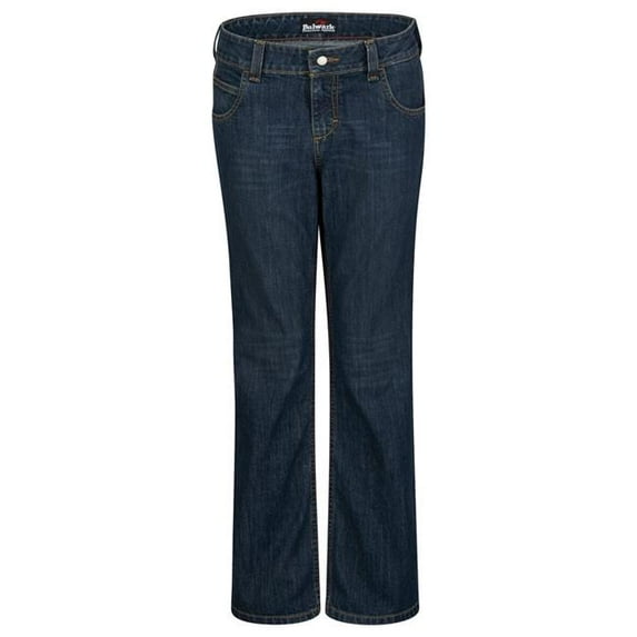 Bulwark PSJMSD-02-30 Womens Straight Fit Jean Pant with Stretch, Sanded Denim - Size 2 - 30 in. Inseam