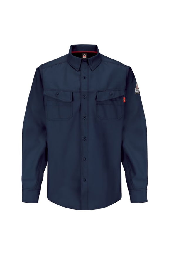 QS40NV-LN-XL iQ Series Endurance Collection Mens FR Work Shirt, Navy - Extra Large - Long