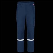 Bulwark QP14NE-40-24 iQ Series Mens Lightweight Comfort Enhanced Visibility Pant, Navy - 40 in. Waist - 24 in. Inseam