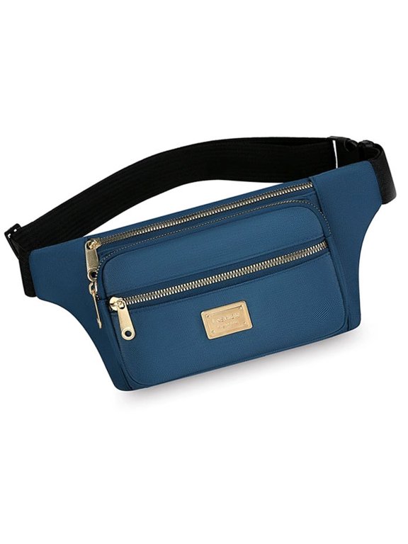 Bum Bag for Women Men Waterproof Bumbag for Ladies Fanny Pack Waist Bag Waist Packs with 4 Zipper Pockets for Running Walking Hiking Jogging Sports