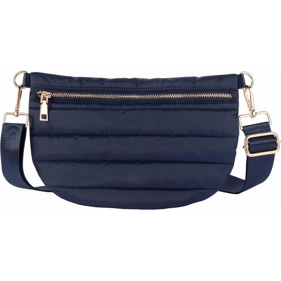 Bum Bags for Women Crossbody Quilted Crossbody Bags Fanny Packs Puffer Belt Sling Purse for Women