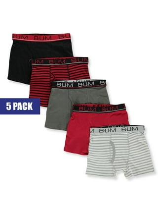 B.U.M. Equipment Boys' Underwear - 6 Pack Performance Boxer Briefs (Sizes:  8-18) 