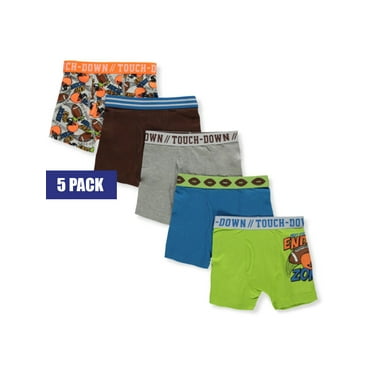 Bum Boys' 5-Pack Sport Boxer Briefs Color: green/multi Size: 6 - 7