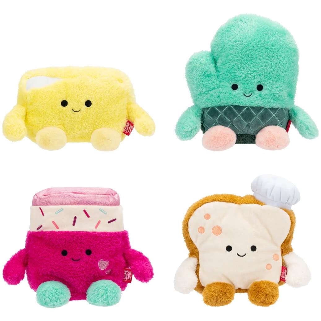 BumBumz BakerBumz Omar Oven Mitt, Barb Bread, Jamal Jar of Sprinkles & Bubba Butter Plush 4-Pack