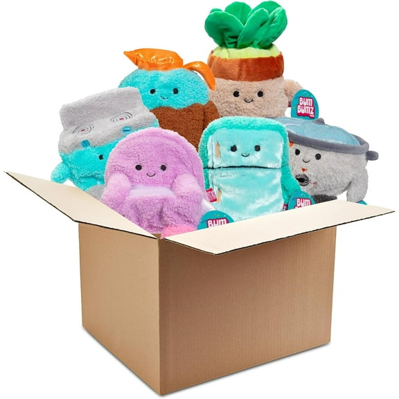 BumBumz Mystery Blind Box 7.5" Plush 2-Pack - Receive 2 of 6 Assorted HomeBumz & KitchenBumz Figures - Officially Licensed Russ Collectible Stuffed Animal Toys - Easter Basket Gift for Kids