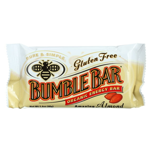 Bumble Bar Organic Sesame Bar - Amazing Almond - Case of 12 - 1.4 oz.