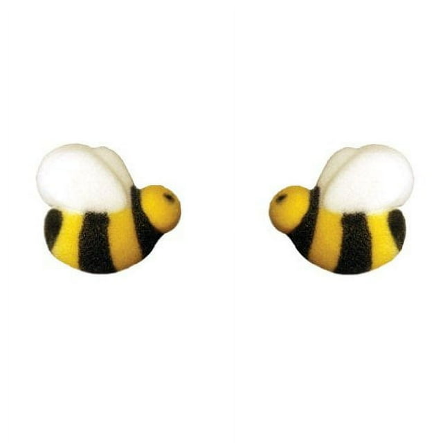 Printronic Bumble Bee Sugar Dessert Sprinkles and Decorations, 48 Pack