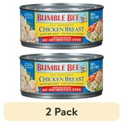 (2 pack) Bumble Bee All Natural Chicken Breast, in Water, No Antibiotics, 10 oz Can