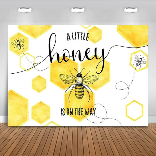 Bumble Bee Baby Shower Backdrop Honey Bee Baby Shower Party Decorations ...