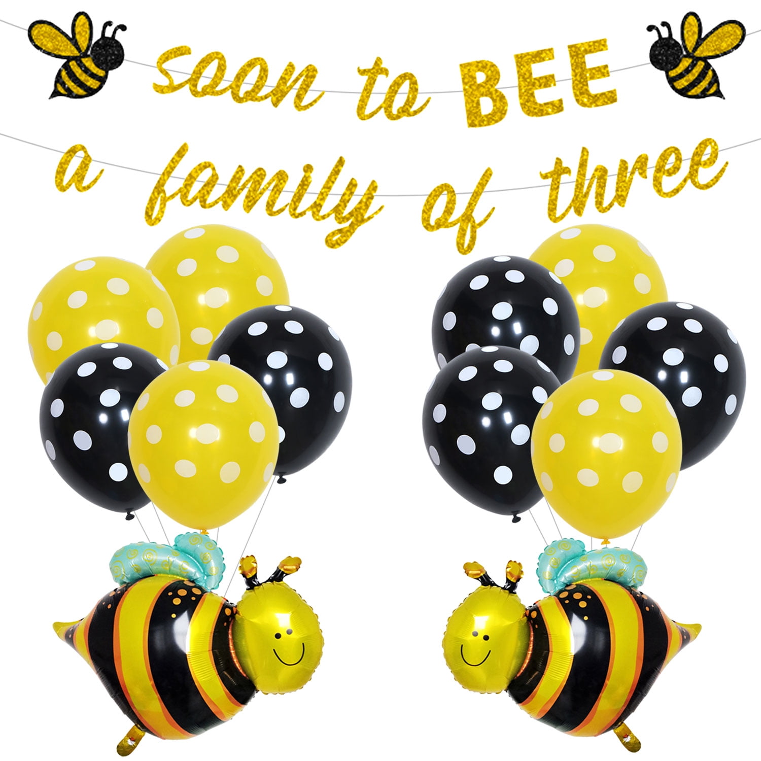 Bumble Bee Baby Shower Decoration Set, Soon to Bee a Family of