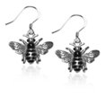 thumbnail image 1 of Bumble Bee Charm Earrings, Silver, 1 of 1