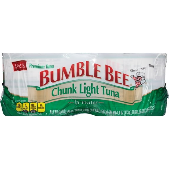 Bumble Bee Chunk Light Tuna In Water, 6 X 4-Packs (24 5Oz. Cans)