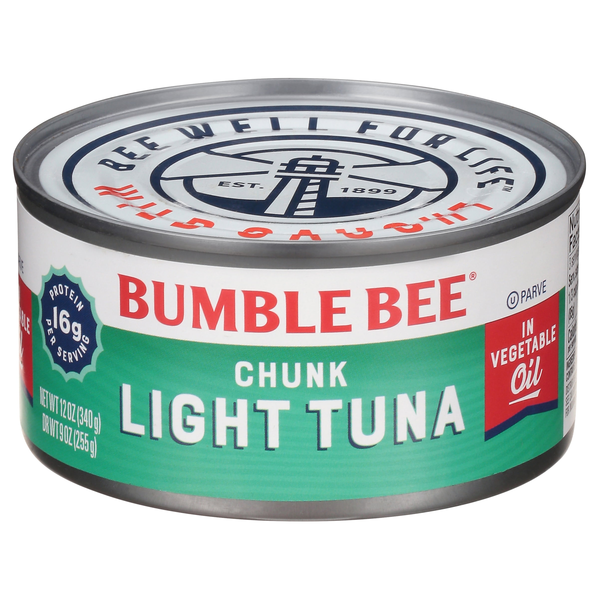 Bumble Bee Chunk Light Tuna in Vegetable Oil, 12 oz can