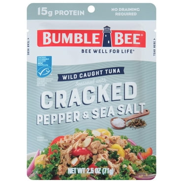 Bumble Bee Cracked Pepper & Sea Salt Seasoned Tuna, 2.5 oz Pouch